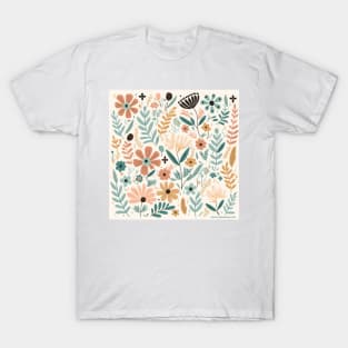 Cute Flower Field: Eco-Friendly Designs for a Green Future T-Shirt